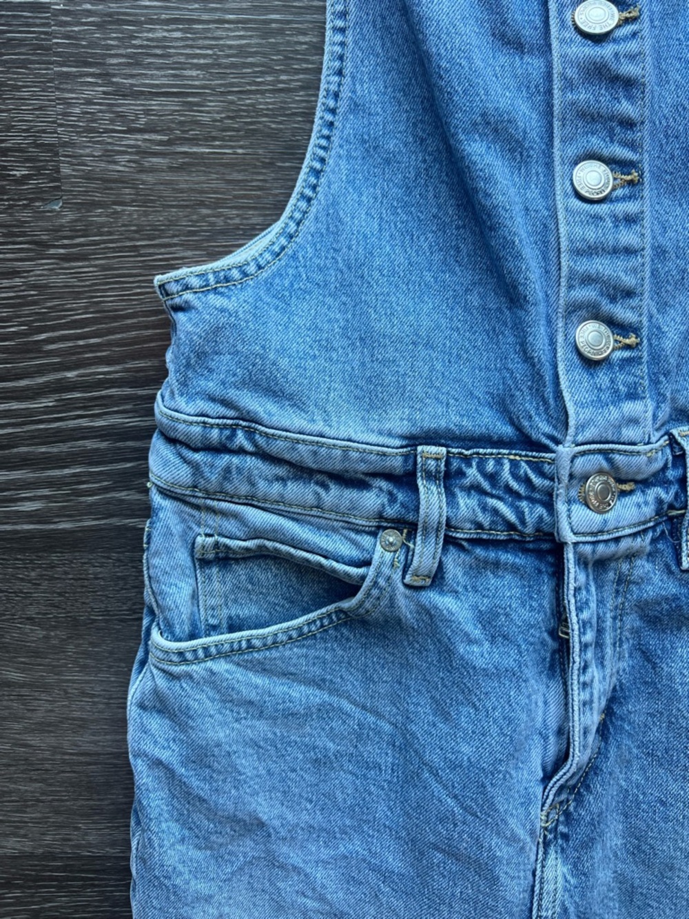 Free People We The Free Shelby Button Front Overalls - Picture 5 of 15